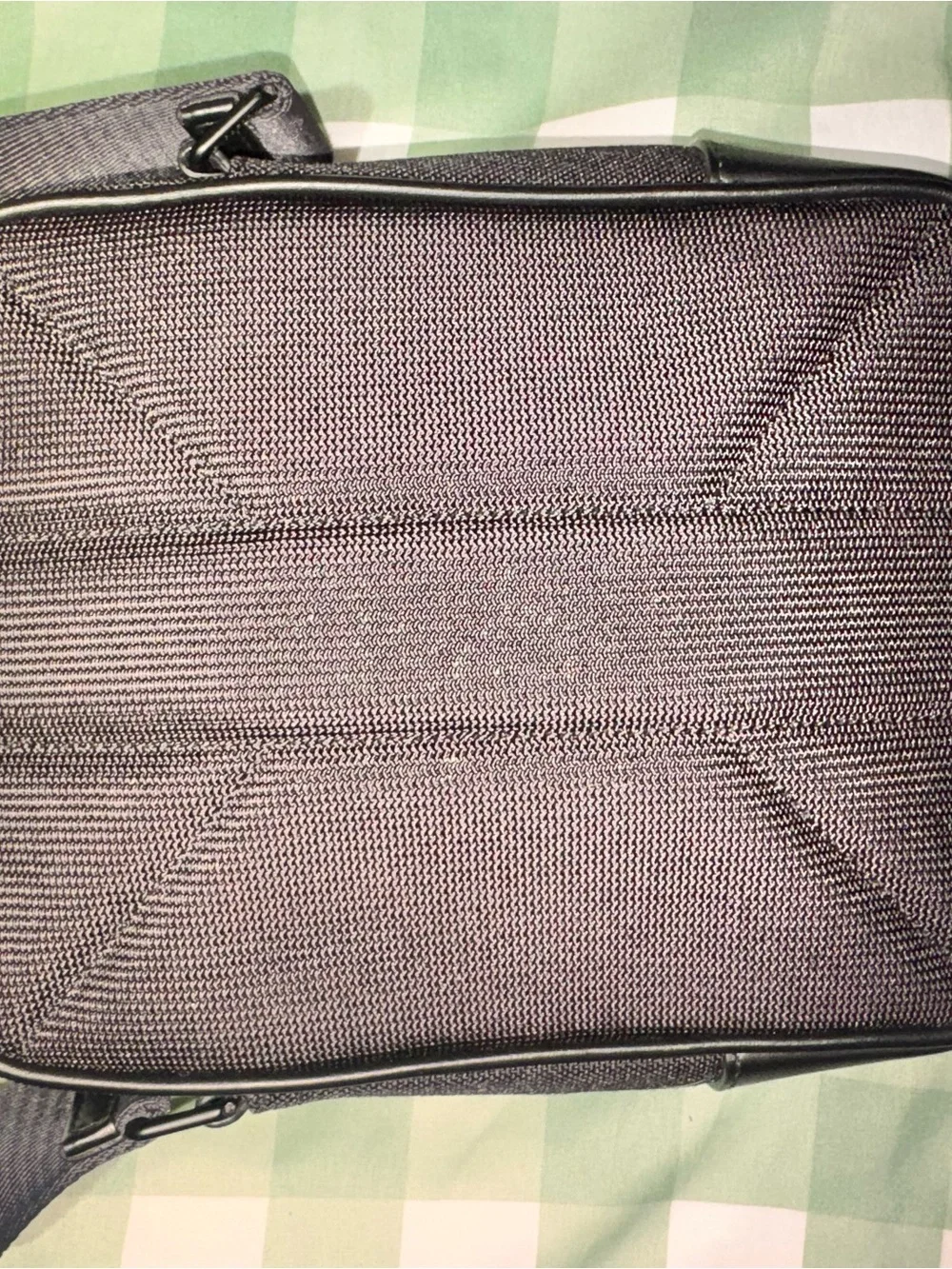 Burberry Black & Beige Check Messenger Crossbody